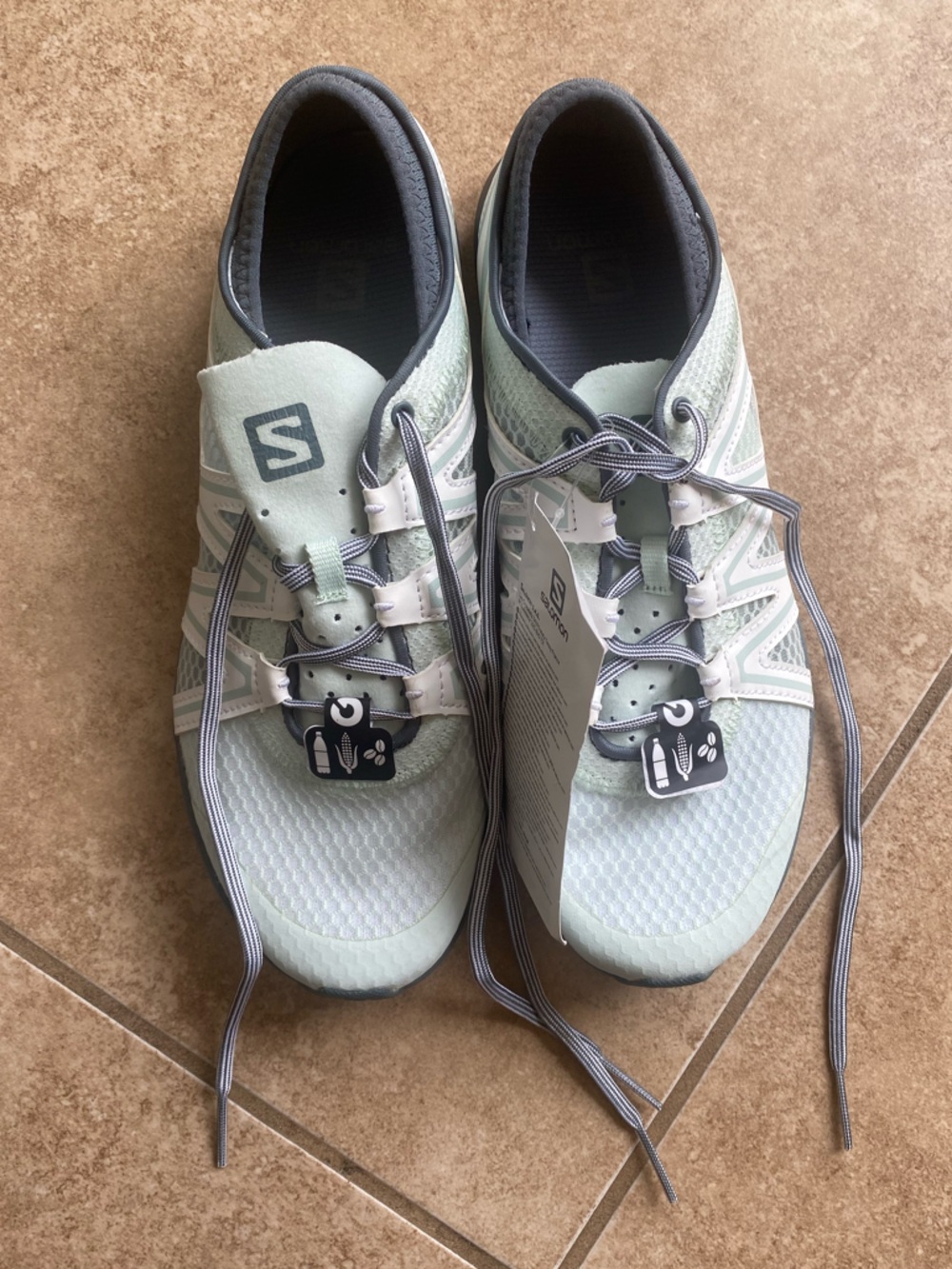 Salomon Women's Light Mint and Gray Trail Runners